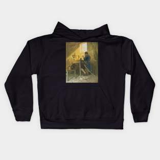 Pirates At the Cards in Cluny’s Cage by NC Wyeth Kids Hoodie